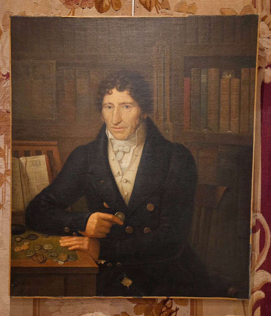  Portrait "of A Collector" Empire Period Early 19th Century