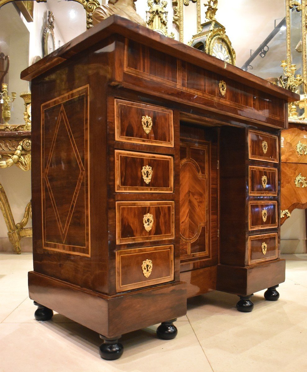 Changer's Desk In Marquetry Louis XIV XVIIth Period -photo-2