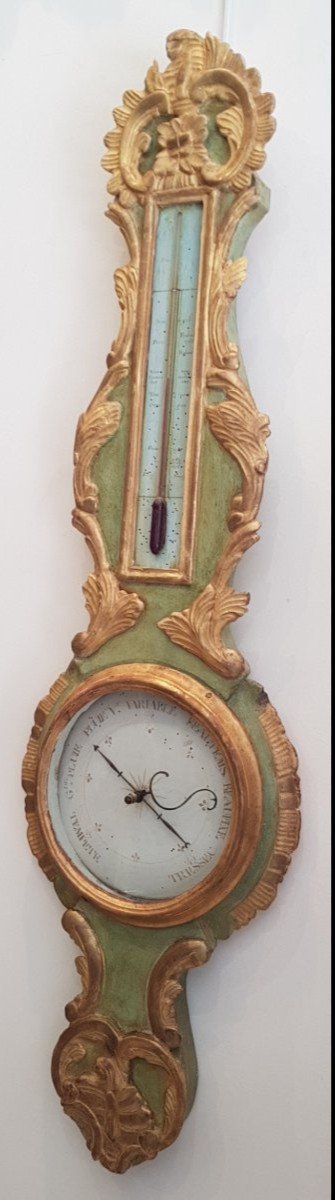 Baromètre Thermomètre d'Epoque Transition Louis XV / Louis XVI XVIII ème-photo-4