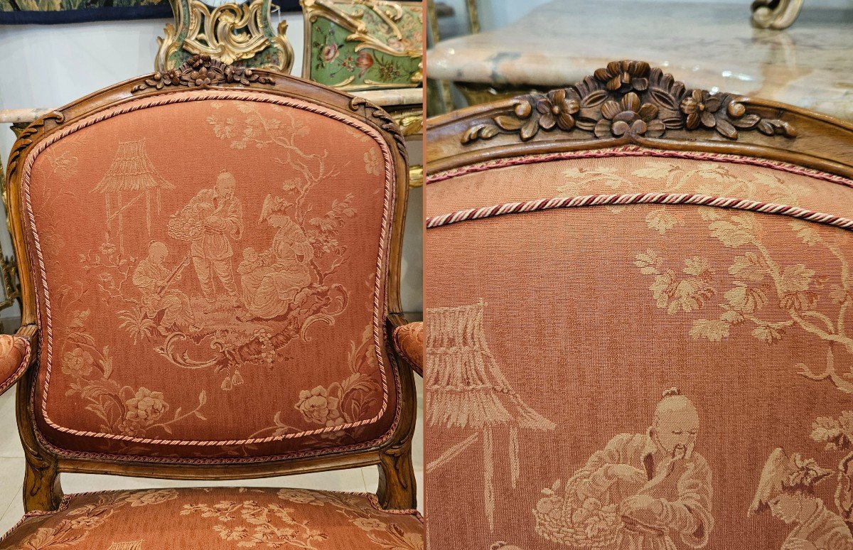  Armchairs To The Queen "i.gourdin" Louis XV XVIIIth Period-photo-4