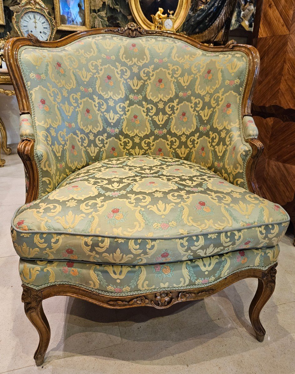 Importante Bergère Estampillée PH.Poirie Epoque Louis XV XVIII ème -photo-2
