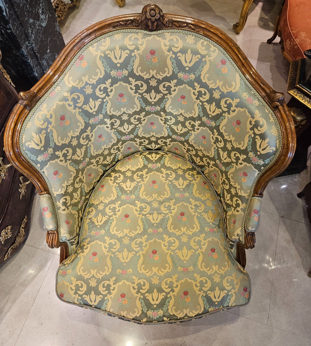 Importante Bergère Estampillée PH.Poirie Epoque Louis XV XVIII ème -photo-2