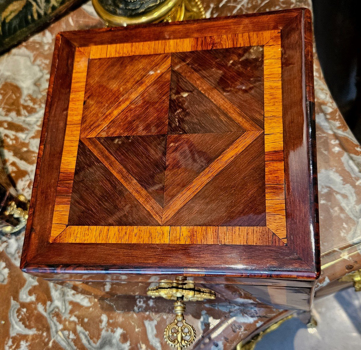 18th Century Marquetry Box -photo-3