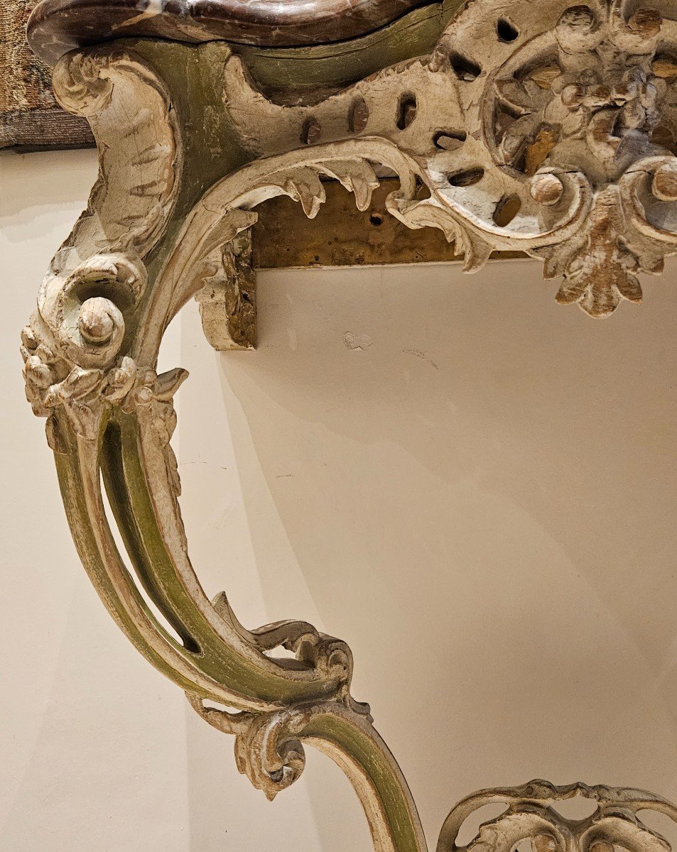 Console In Carved Wood Louis XV XVIII Period -photo-1