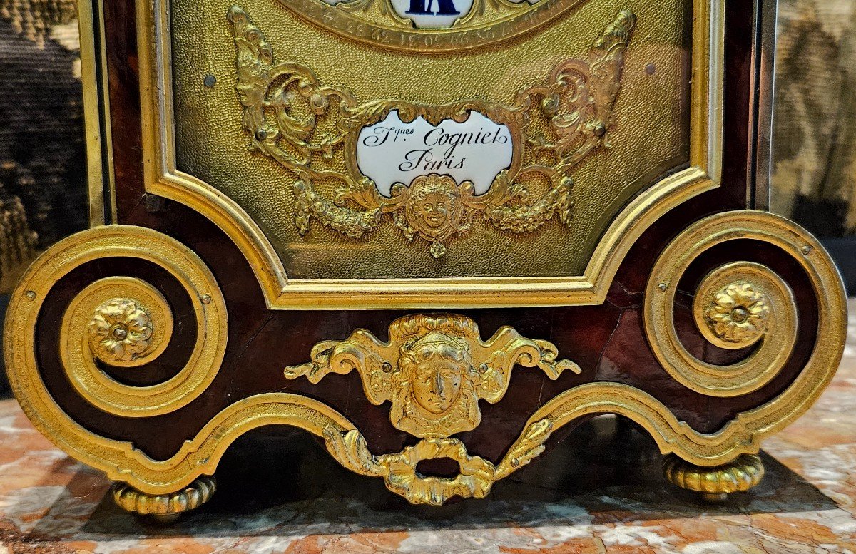 Cartel En Marqueterie Boulle Epoque Régence XVIII ème -photo-3