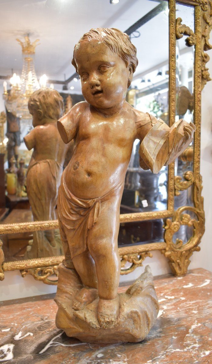 Putti In Carved Linden Italy XVIII