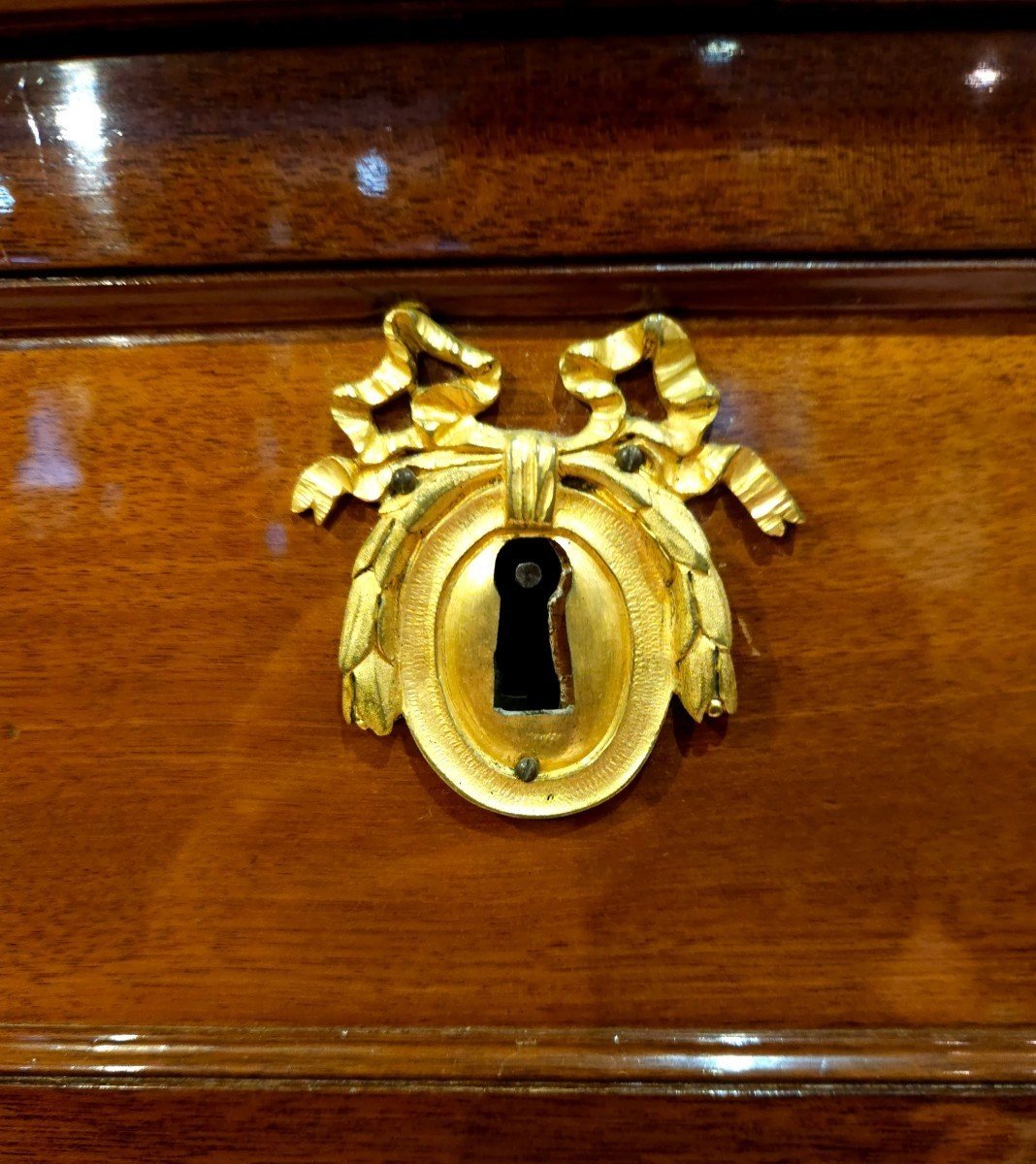 Mahogany Chiffonier Stamped L.moreau Louis XVI Period XVIII Century-photo-3