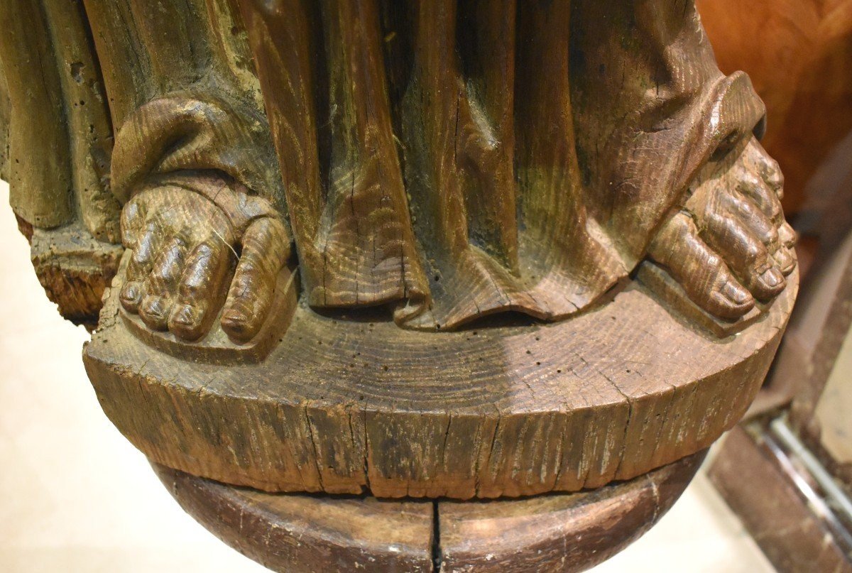 Important Sculpture Of "saint Stephen" In Lime Wood, Early 18th Century-photo-8