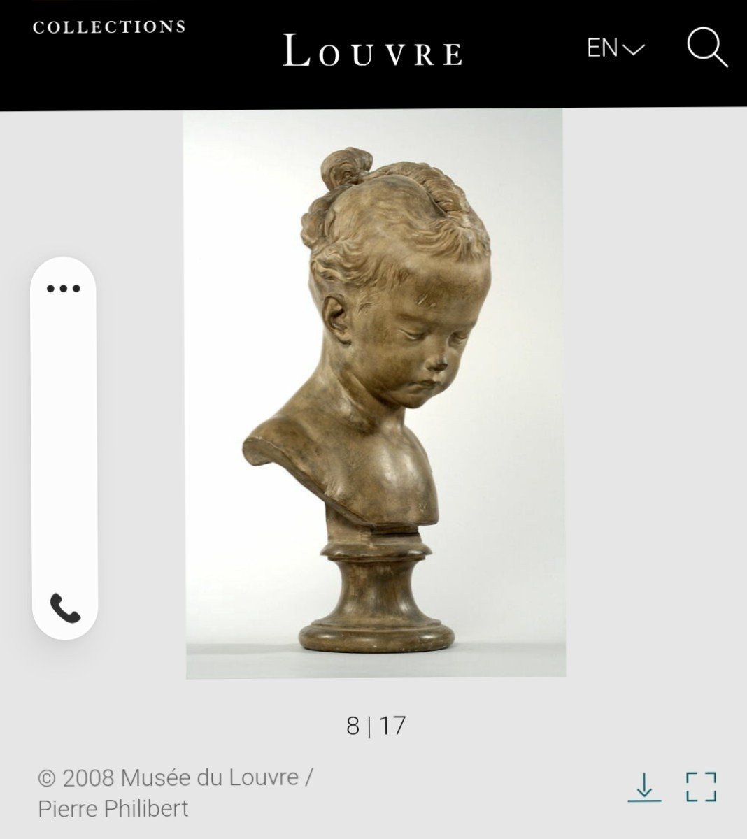 Terracotta Bust "little Girl With Braids Known As The Sulky One" After Saly 19th Century-photo-8
