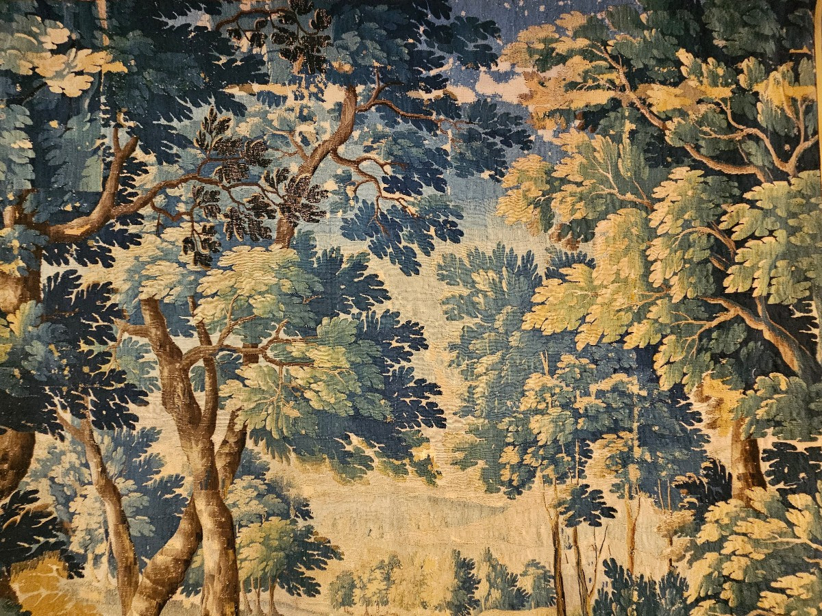 Tapisserie Aubusson "verdure Aux Animaux" Epoque Louis XIV Début XVIII ème.-photo-2