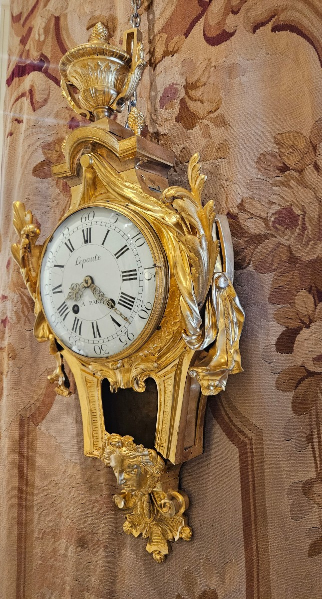 Important Gilt Bronze Cartel Louis XVI Period XVIIIth -photo-3