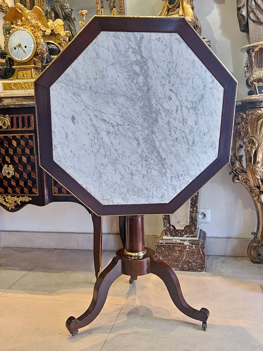 Mahogany Gueridon Stamped B.molitor Directoire Period Late 18th Century 