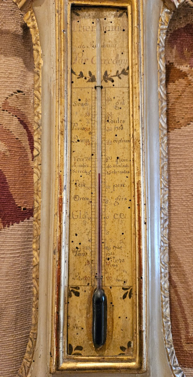 Barometer Thermometer By "carcany Faubourg St Antoine" Louis XVI Period XVIII Century-photo-2