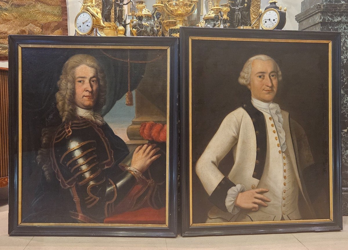Deux Portraits d'Homme XVIII ème