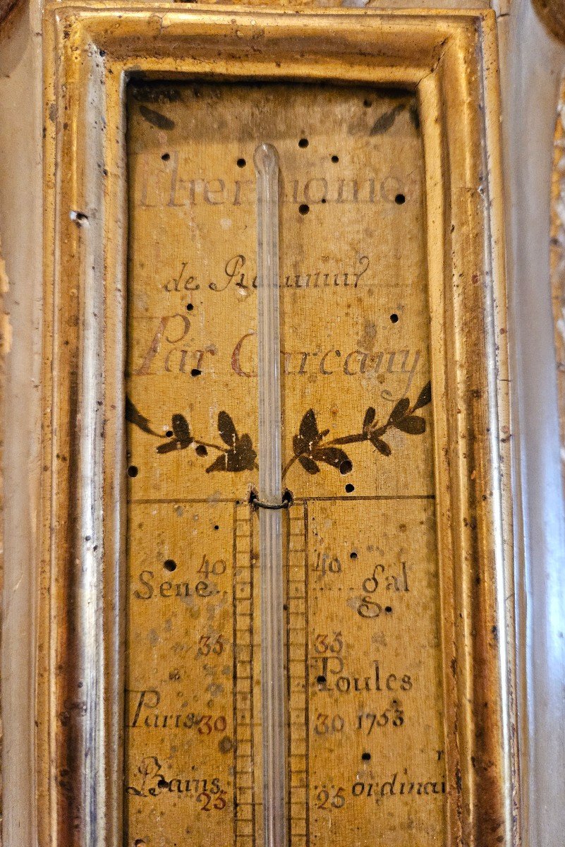 Barometer Thermometer By "carcany Faubourg St Antoine" Louis XVI Period XVIII Th-photo-3