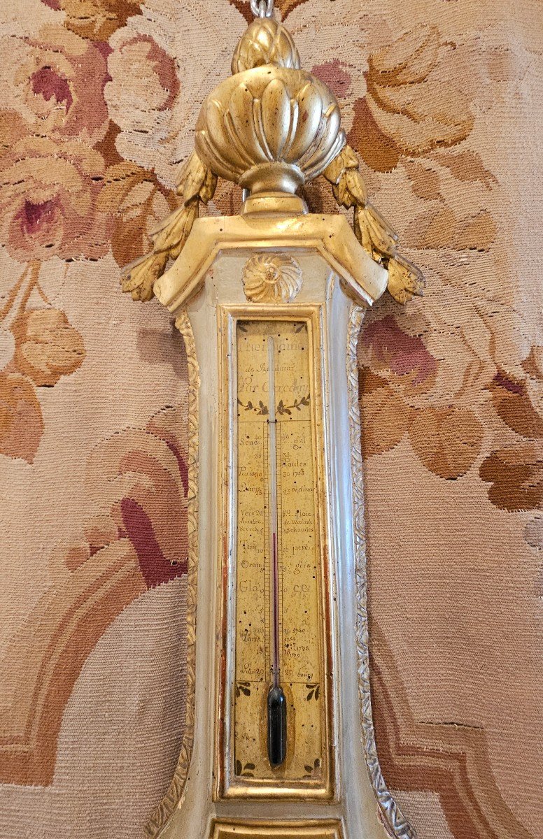 Barometer Thermometer By "carcany Faubourg St Antoine" Louis XVI Period XVIII Th-photo-5