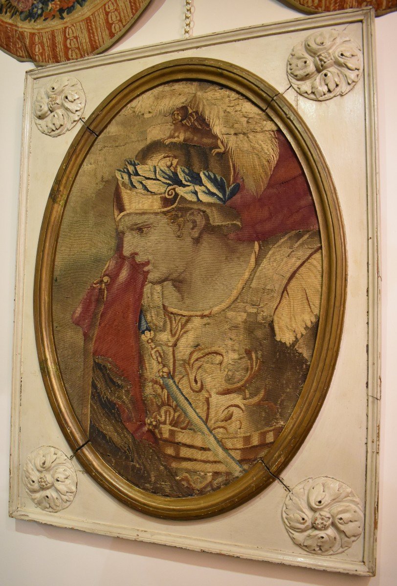 Beauvais Tapestry Medallion "alexander The Great" 18th Century-photo-2