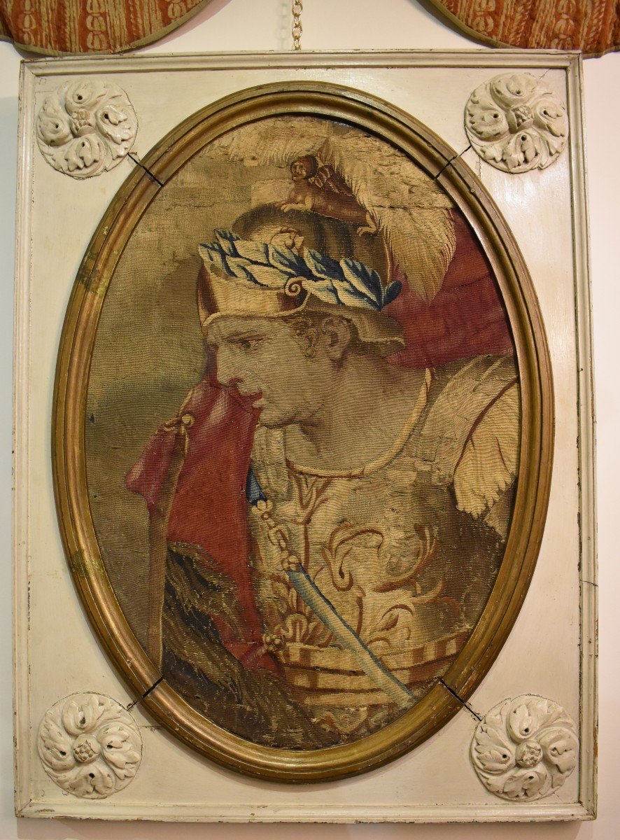Beauvais Tapestry Medallion "alexander The Great" 18th Century-photo-3
