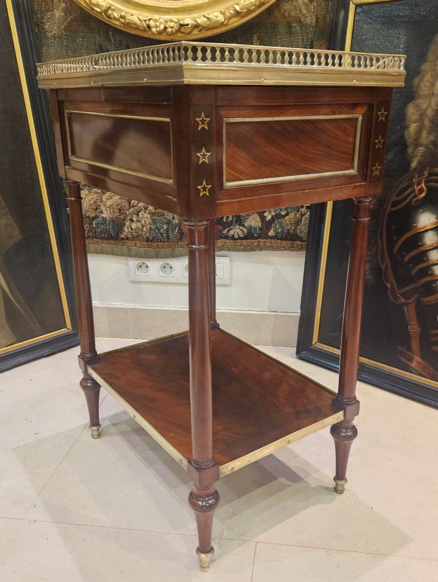 Mahogany Writing Table, Directoire Period, 18th Century-photo-2