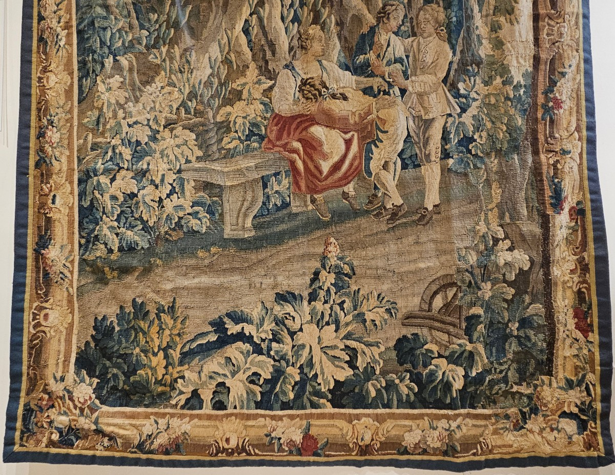 Tapisserie "La Main Chaude" D'Après J.B Huet Aubusson XVIII ème -photo-1