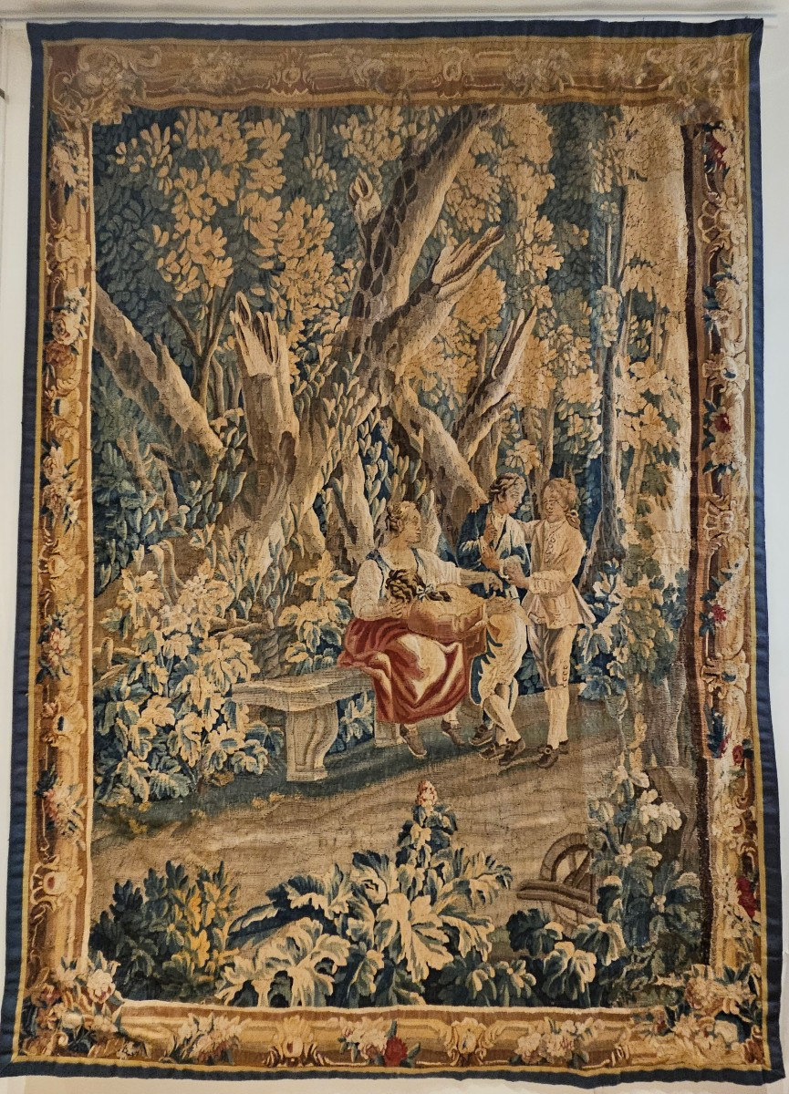 Tapisserie "La Main Chaude" D'Après J.B Huet Aubusson XVIII ème 