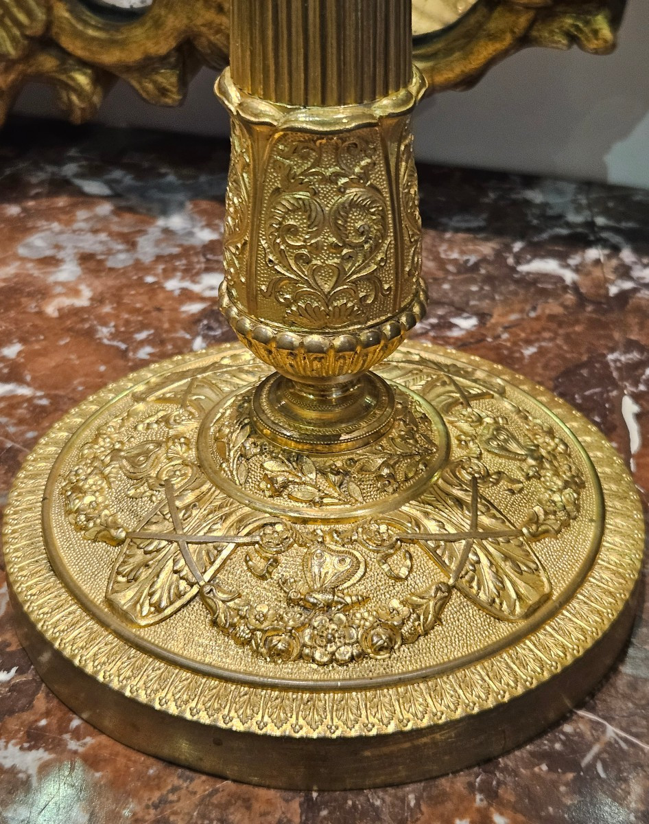 Pair Of Large Candlesticks Signed Gérard-jean Galle "1788-1846" Early 19th Century-photo-3