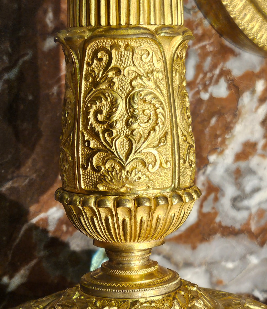 Pair Of Large Candlesticks Signed Gérard-jean Galle "1788-1846" Early 19th Century-photo-3