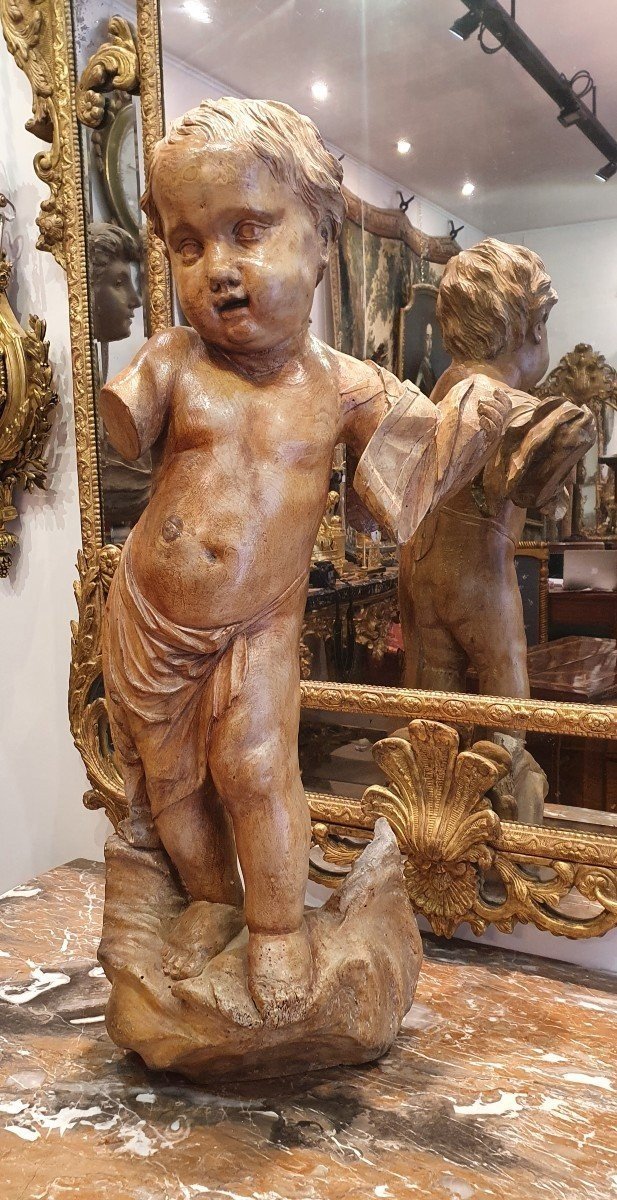 Carved Linden Putti, Italy, 18th Century-photo-4