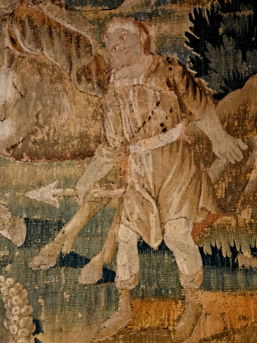 Tapisserie d'Aubusson "Chiron Et Achille" Epoque Louis XIV XVII ème -photo-3