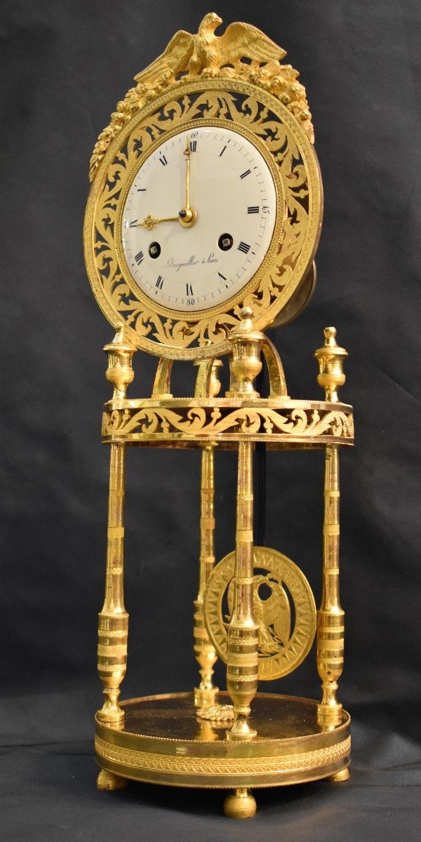 Gilt Bronze Skeleton Clock Empire Period Early 19th Century-photo-6