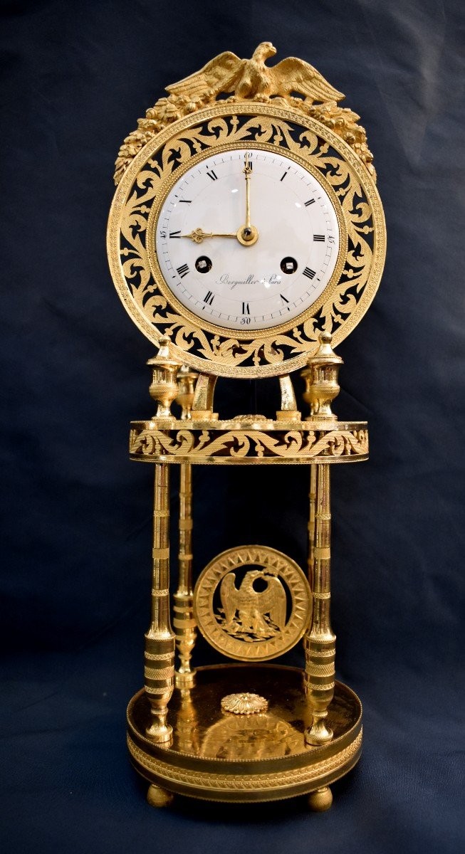 Gilt Bronze Skeleton Clock Empire Period Early 19th Century