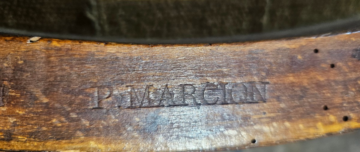 Fauteuil D'Officier Estampillée P.Marcion Epoque Empire début XIX ème -photo-5