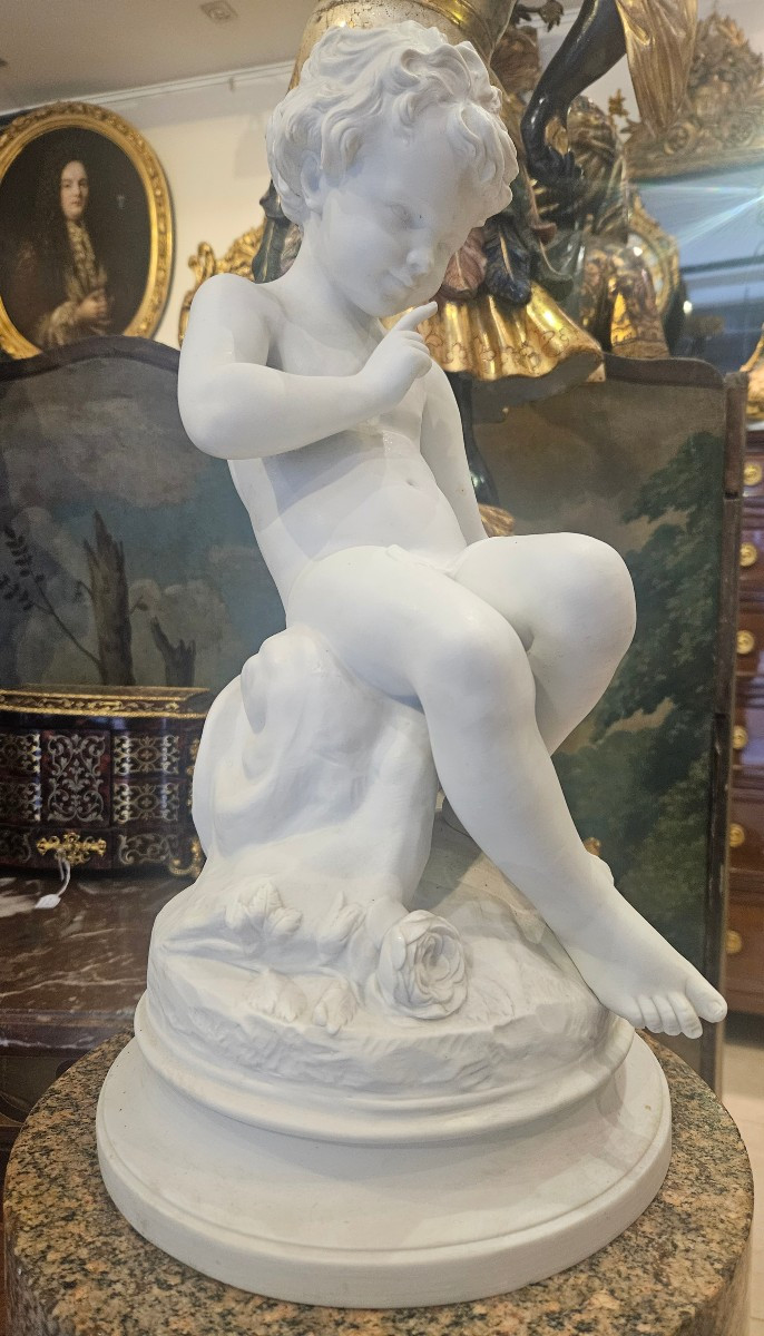 "L'Amour Menaçant" D'Après Falconet Fin XIX ème -photo-2