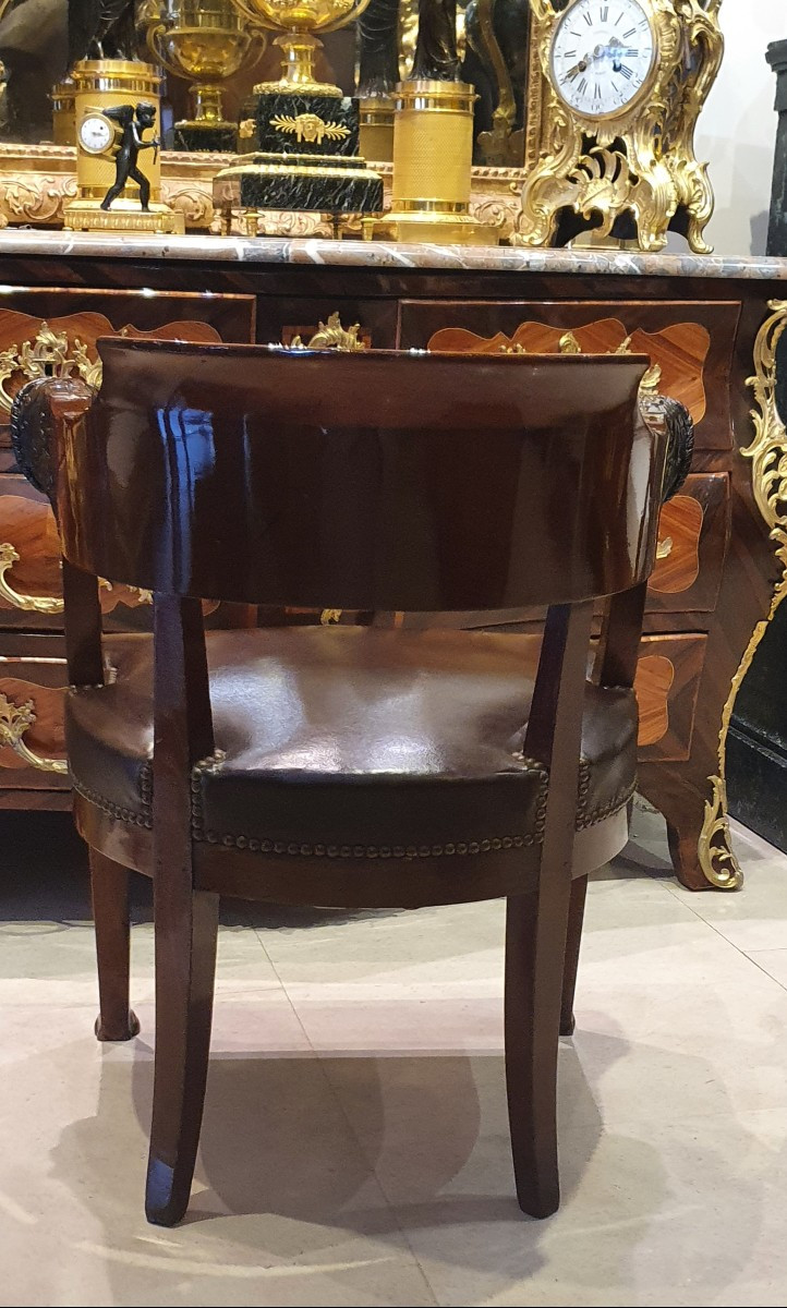 "lion Head" Office Chair, Empire Period, Early 19th Century -photo-7