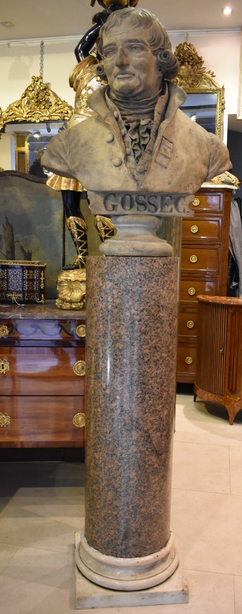 Large Busts Of "gossec" And "monsigny" Signed "detombay" 19th Century -photo-2