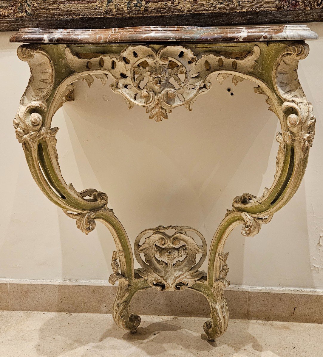 Console En Bois Sculpté Epoque Louis XV XVIII ème-photo-3