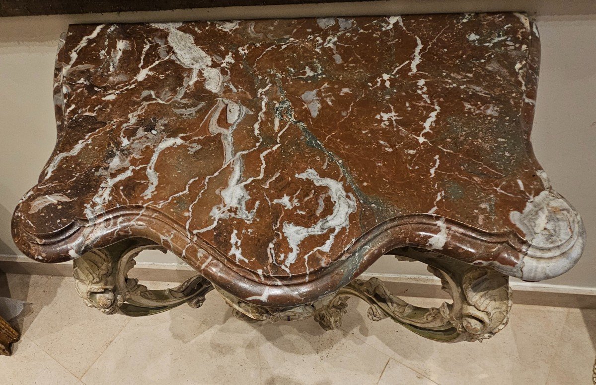 Console En Bois Sculpté Epoque Louis XV XVIII ème-photo-6