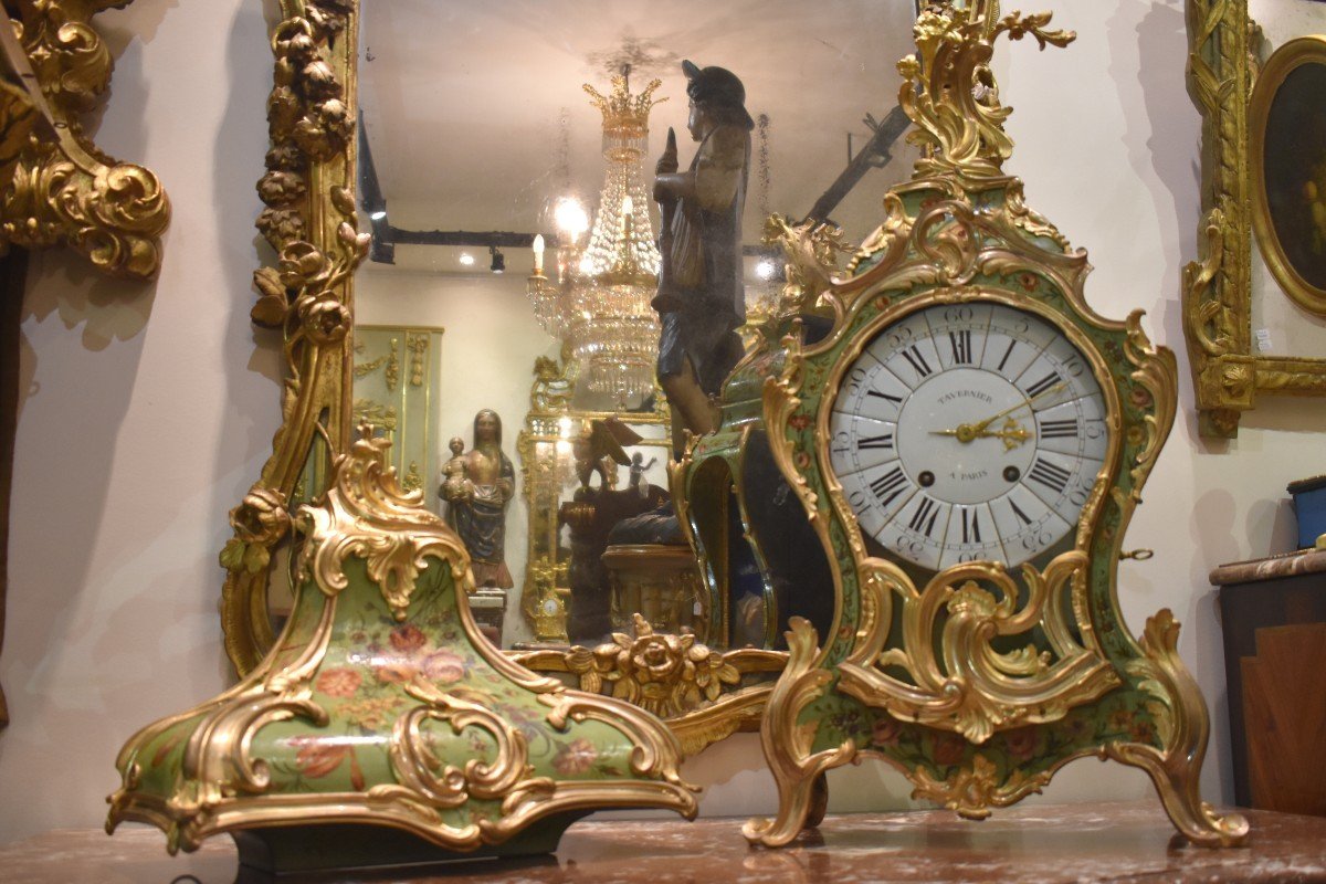 Louis XV Period Cartel Clock, Stamped B. Lieutaud, 18th Century-photo-2