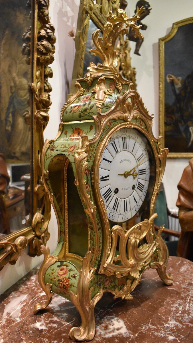 Louis XV Period Cartel Clock, Stamped B. Lieutaud, 18th Century-photo-4