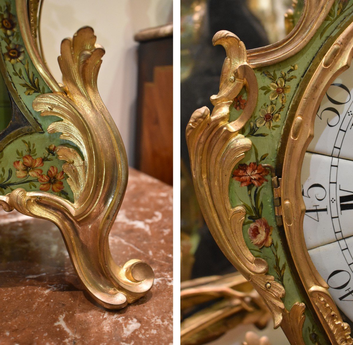 Louis XV Period Cartel Clock, Stamped B. Lieutaud, 18th Century-photo-5