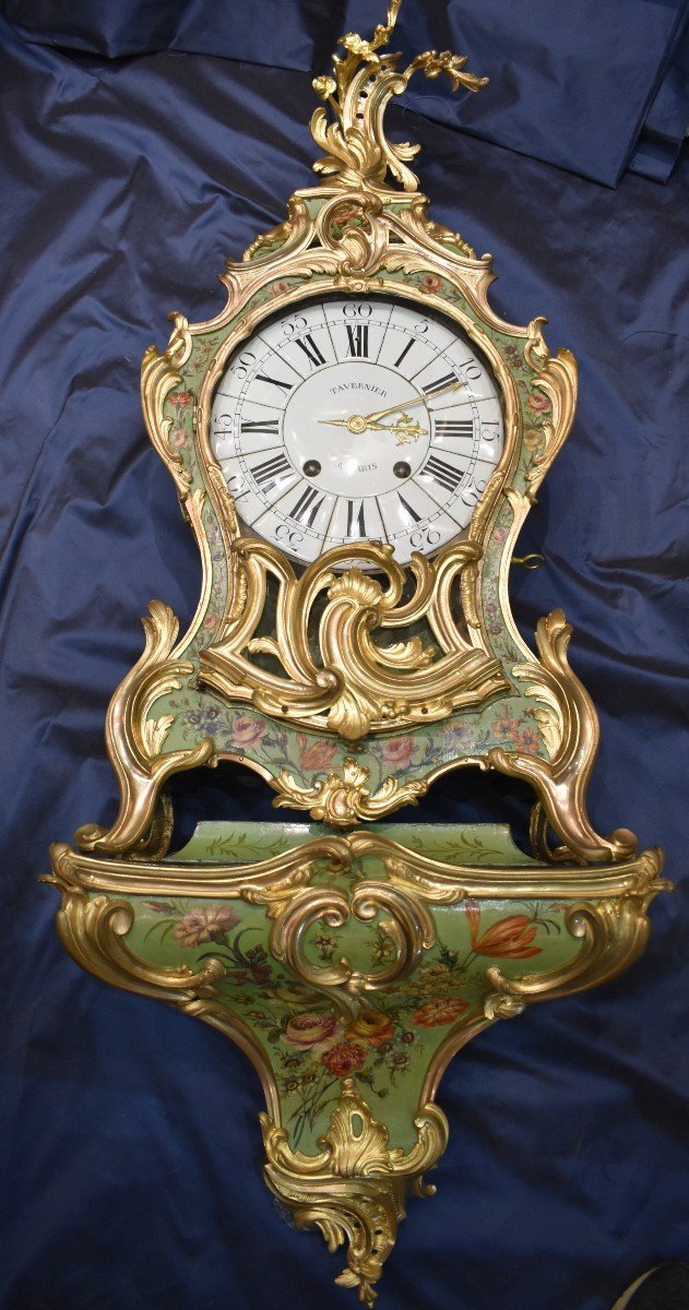 Louis XV Period Cartel Clock, Stamped B. Lieutaud, 18th Century-photo-8