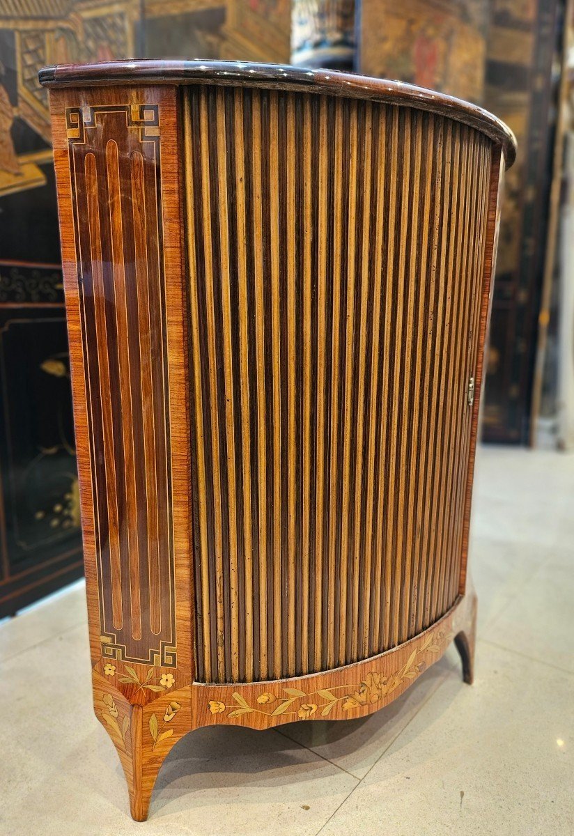 Meuble Hollandais "d'entre-deux" En Marqueterie fin XVIII ème-photo-4