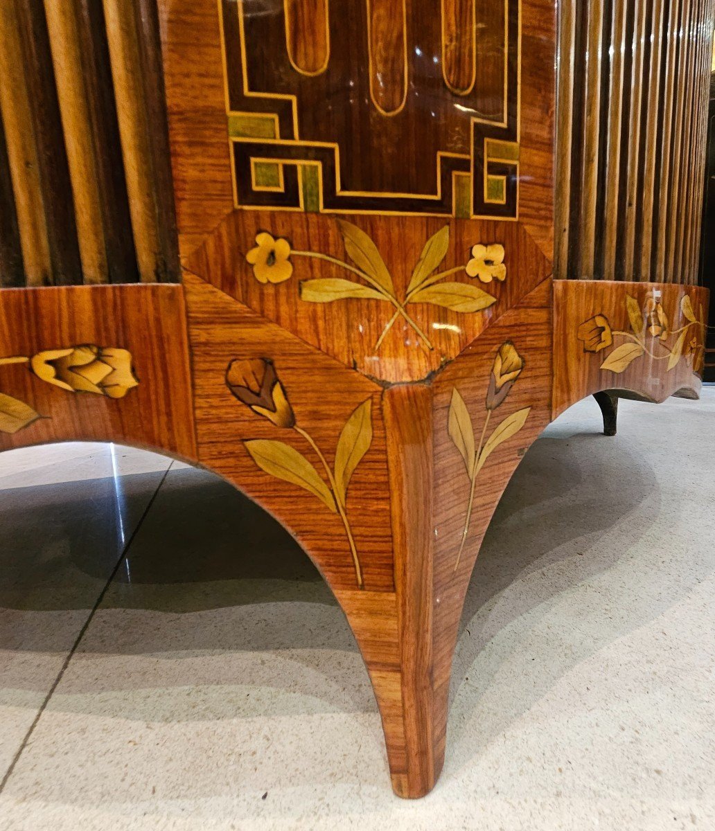 Meuble Hollandais "d'entre-deux" En Marqueterie fin XVIII ème-photo-3