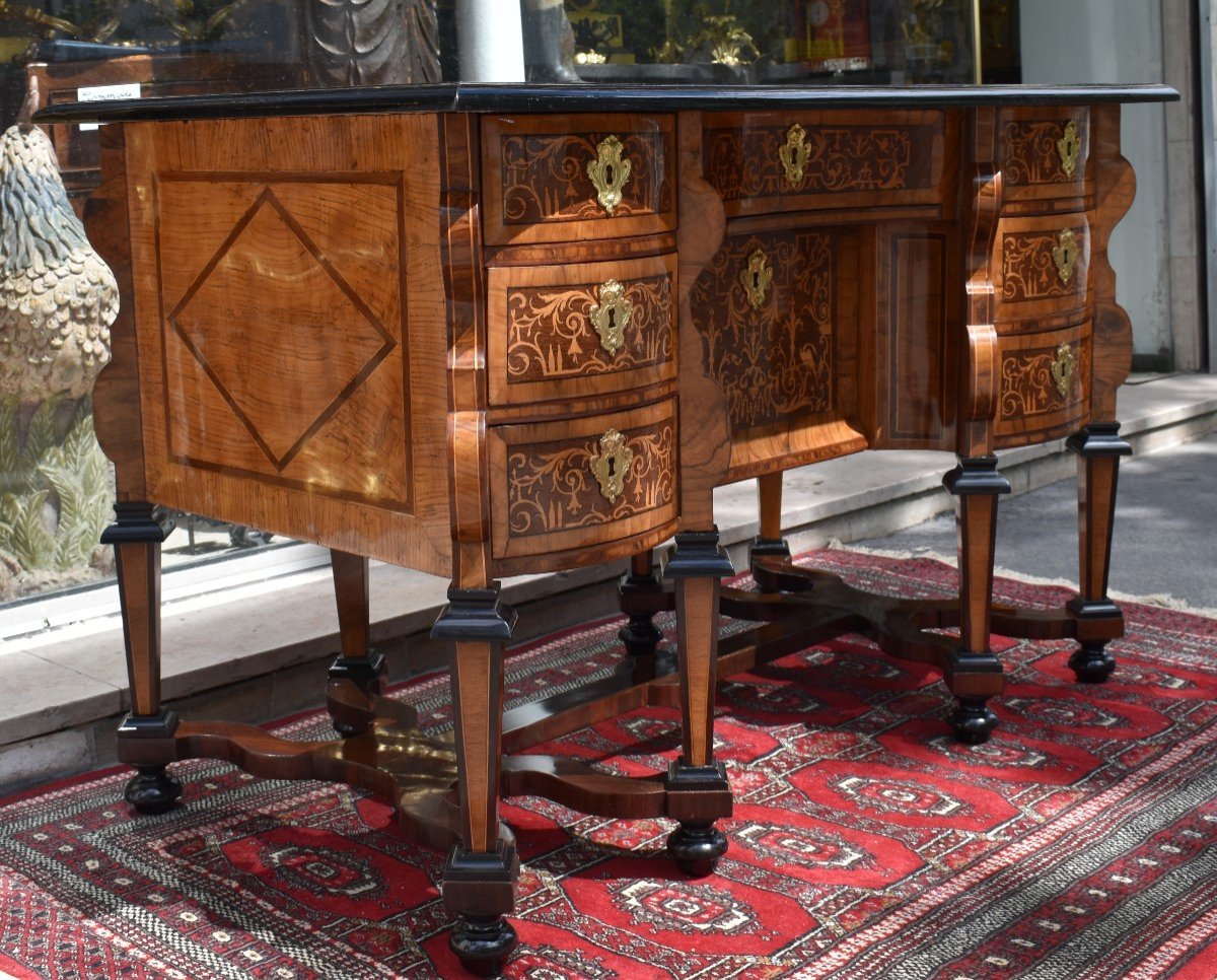 Mazarin Marquetry Desk, Louis XIV Period, 17th Century-photo-3