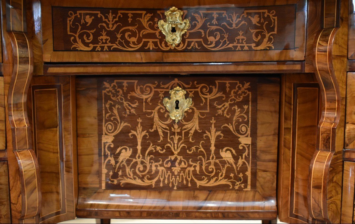 Mazarin Marquetry Desk, Louis XIV Period, 17th Century-photo-5