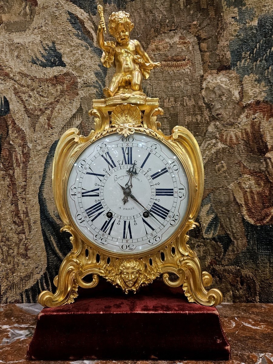 Important Cartel En Bronze Doré Signé"Henry Dasson 1886" XIX ème