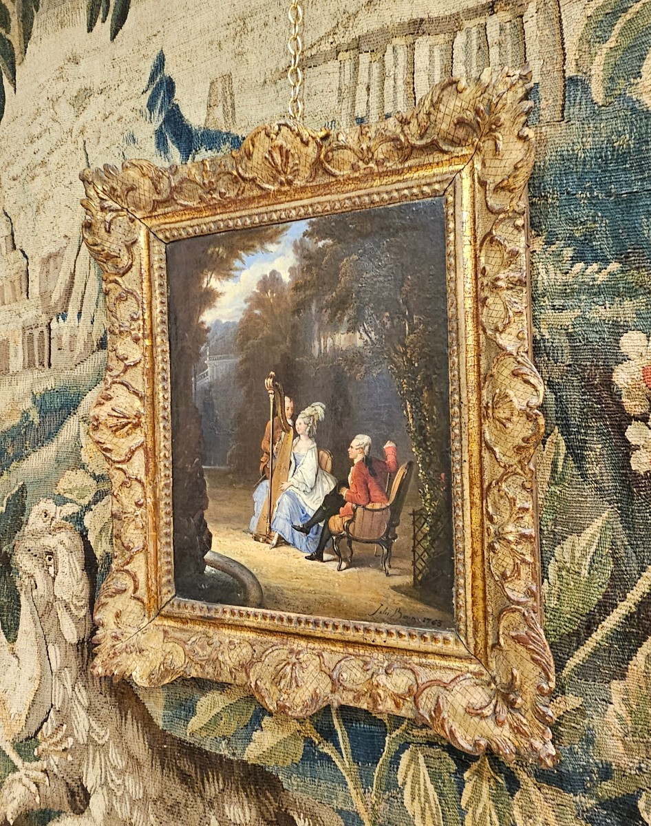 Ecole Française "Le Concert Champêtre" Fin XVIII ème-photo-1