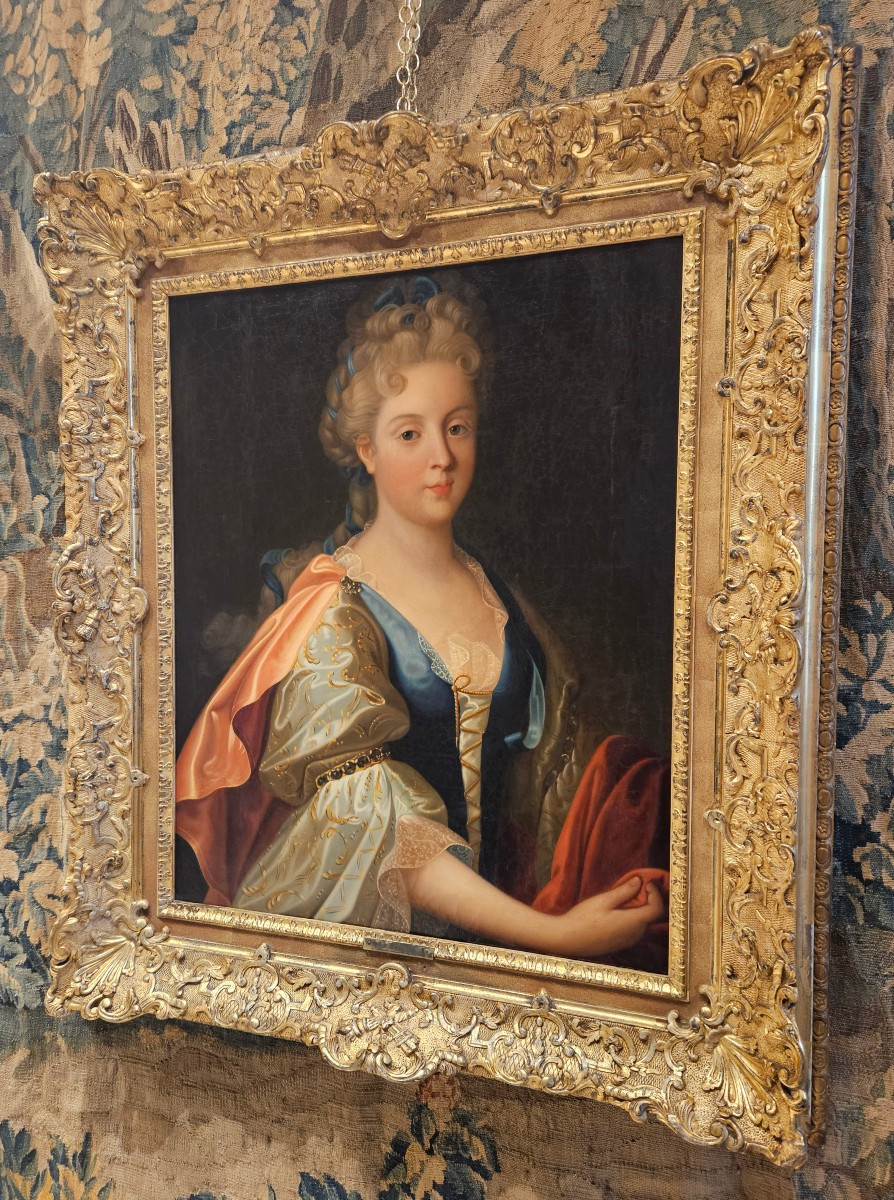 Portrait D'une Jeune Femme Suiveur De "N.De Largillierre" XVIII ème-photo-4