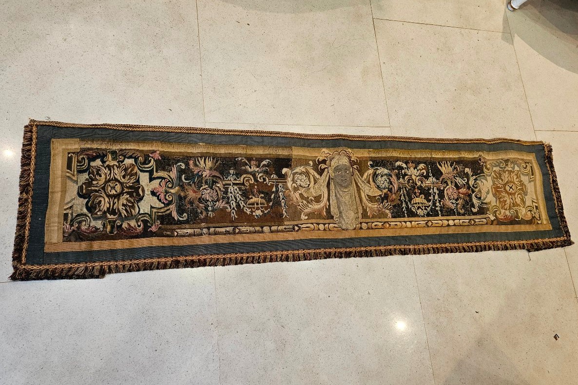 Bandeau De tapisserie De Beauvais Epoque Louis XIV Fin XVII ème -photo-3