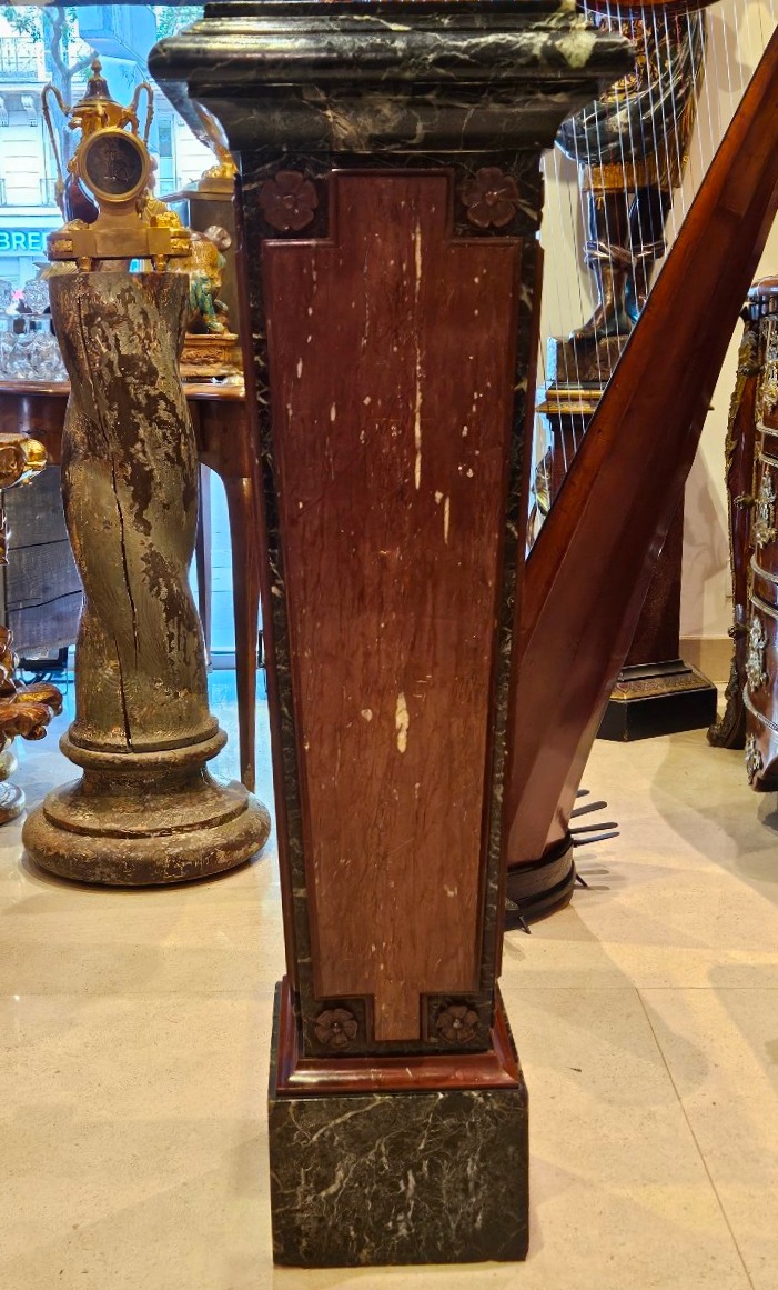 19th-century Napoleon III-era Carved Marble Casing -photo-1